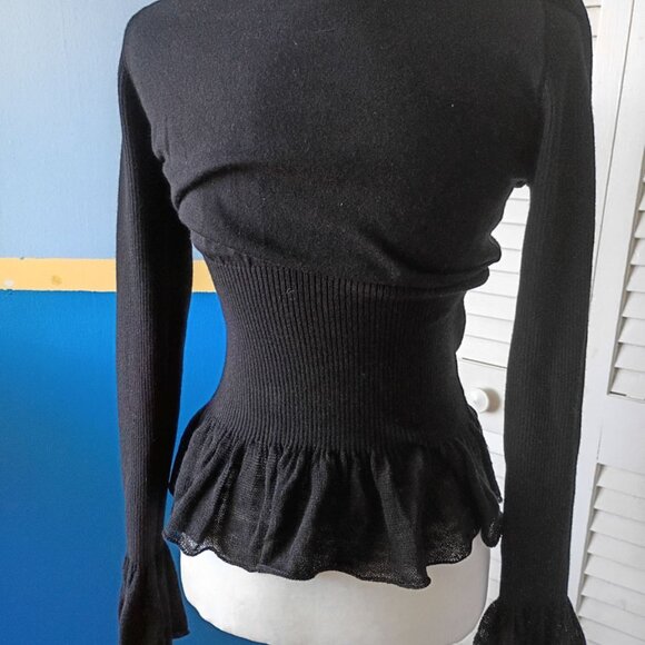 JEAN PAUL GAULTIER Black ribbed wool corset Sweater vintage | Pre-owned - Picture 3 of 9